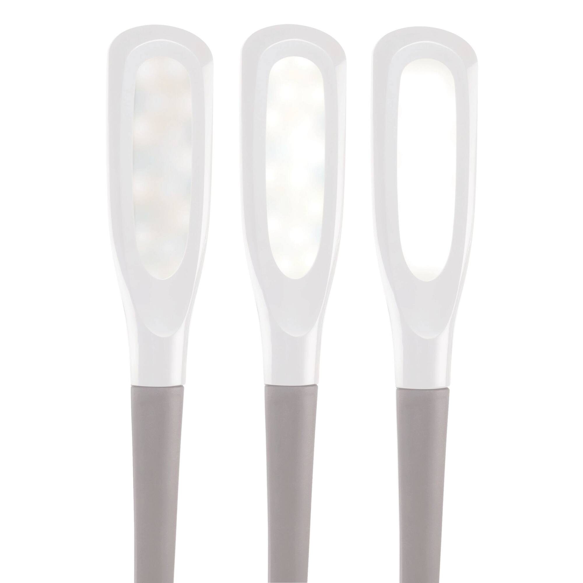 OttLite 11" White Creative Curves LED Desk Lamp with USB Port